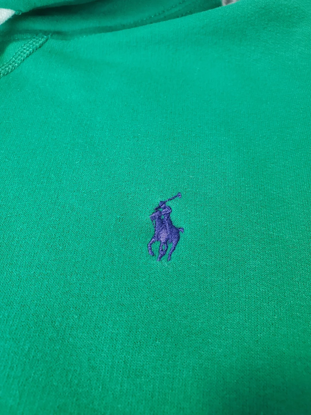 Polo by Ralph Lauren Emerald Green Hooded Sweatshirt with Blue Pony